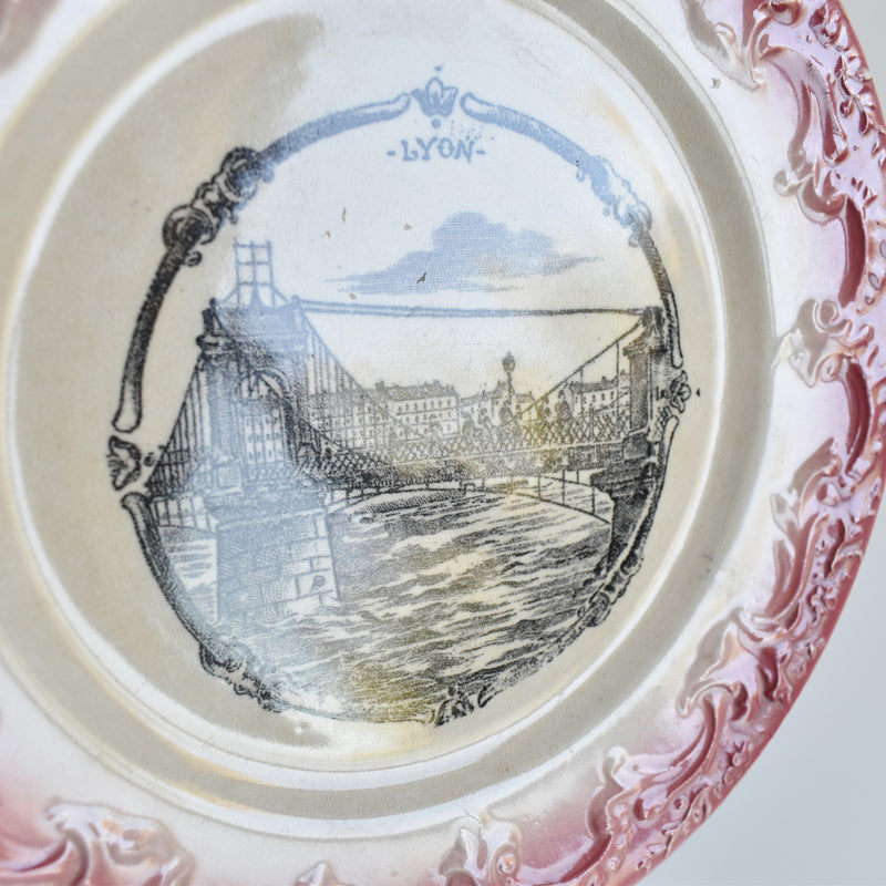 Antique Decorative Plate, FF Pequignot, Lyon A