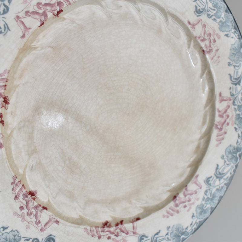 Antique Plate Longwy Carmen F
