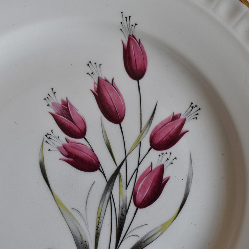 Vintage Dessert Plate Gien Tulipes B