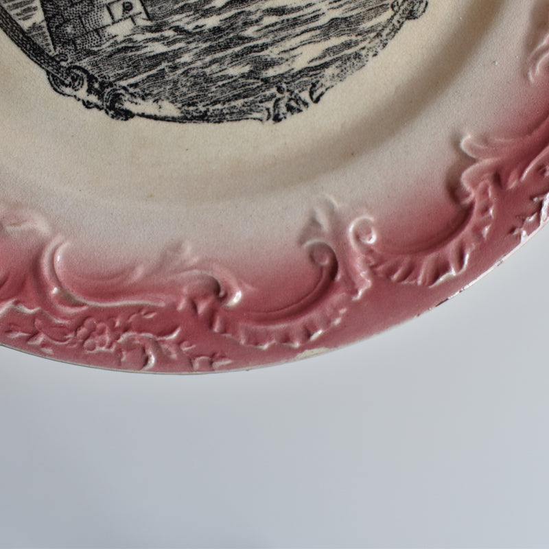 Antique Decorative Plate, FF Pequignot, Lyon A