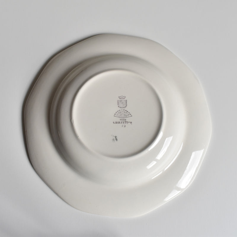 Vintage deep plate Digoin & Sarreguemines Christine C