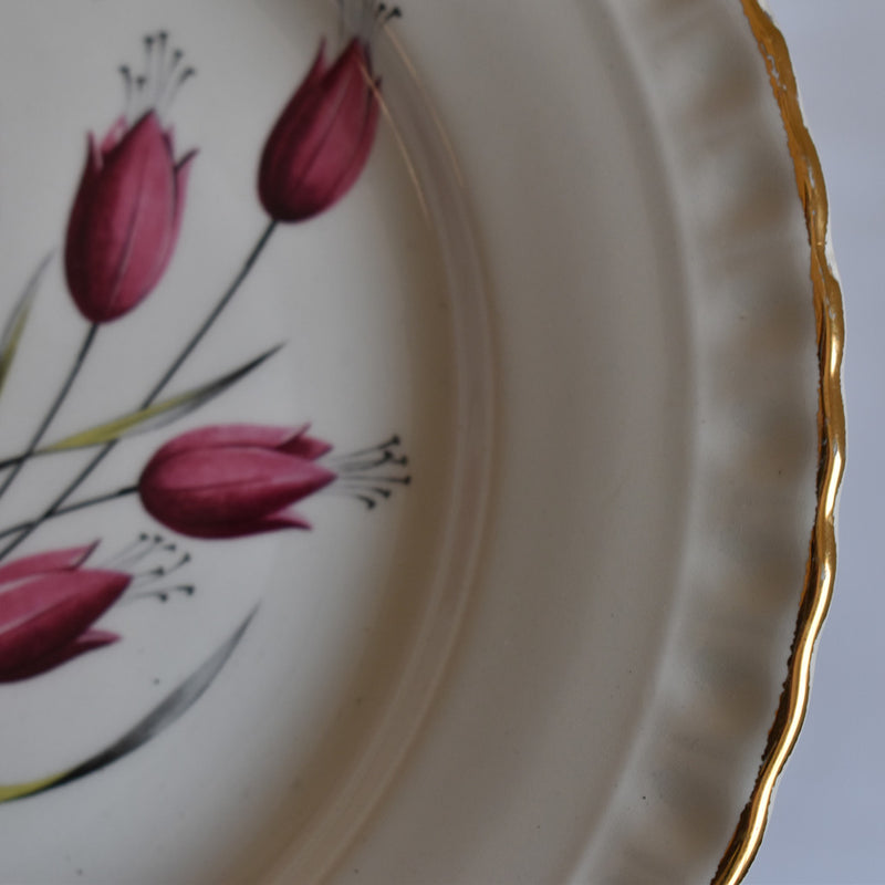 Vintage Dessert Plate Gien Tulipes B