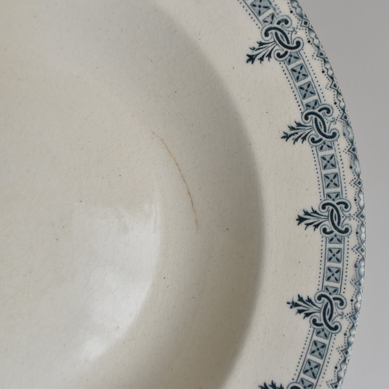 Antique deep plate TERRE DE FER Boëtie D