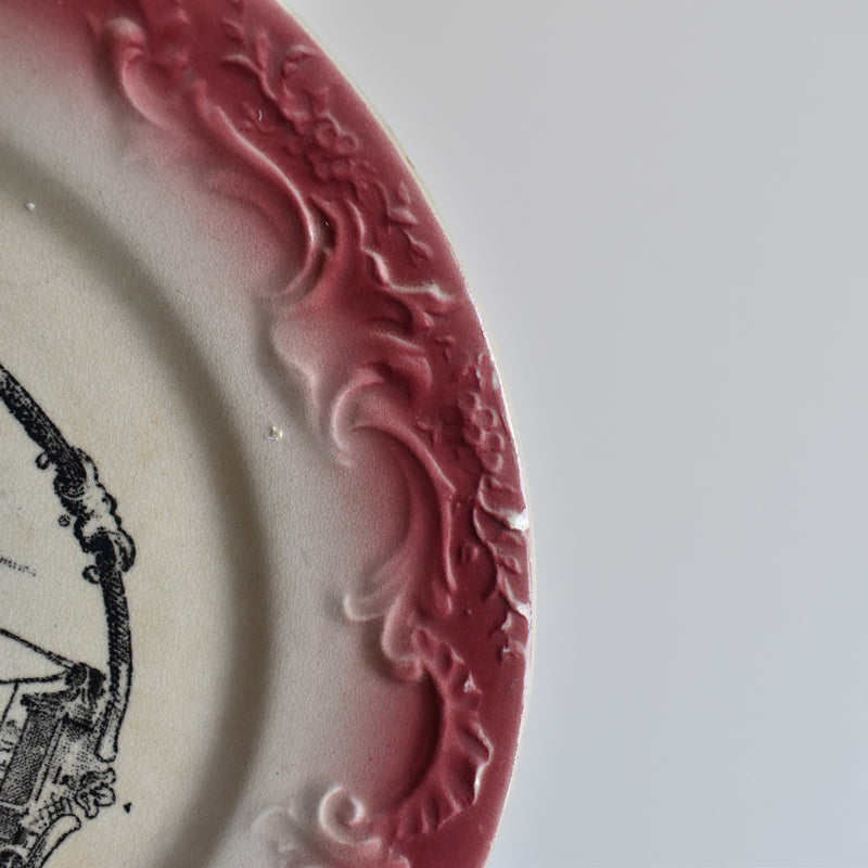 Antique Decorative Plate, FF Pequignot, Lyon A