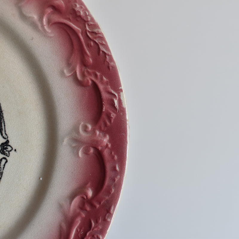 Antique Decorative Plate, FF Pequignot, Lyon A