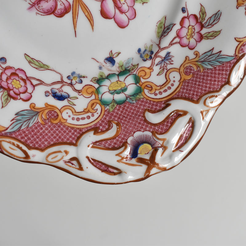 Antique oval platter Sarreguemines Minton