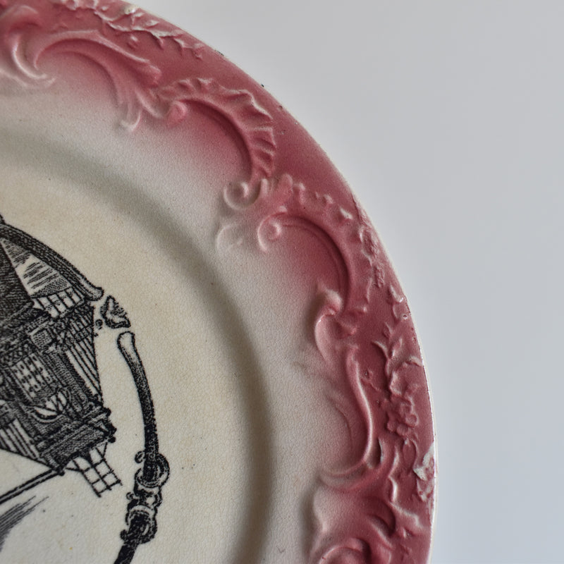 Antique Decorative Plate, FF Pequignot, Lyon A