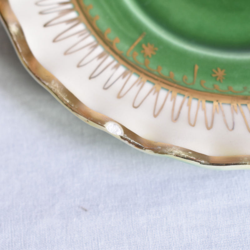 ア.ドラサンヴァル A.Dressinval チョコレートカップソーサー グリーン