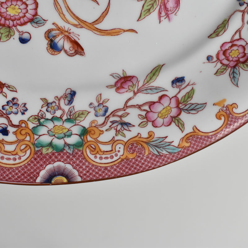 Antique oval platter Sarreguemines Minton