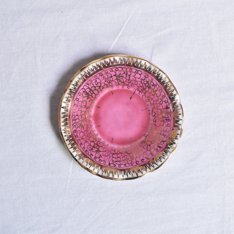 ア.ドラサンヴァル A.Dressinval コヒーカップソーサー ピンク