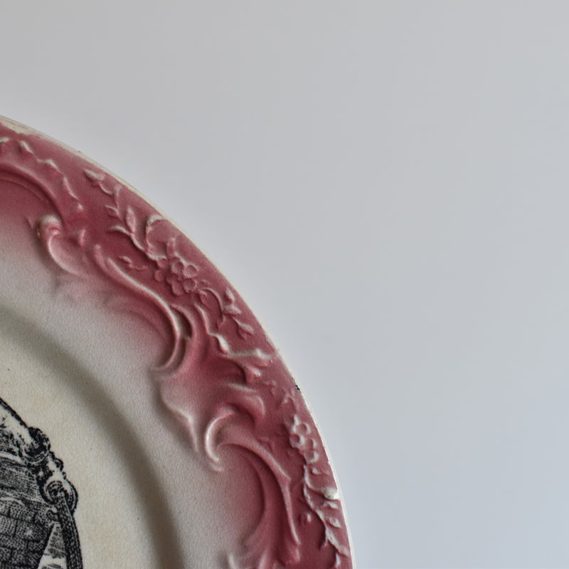 Antique Decorative Plate, FF Pequignot, Lyon A