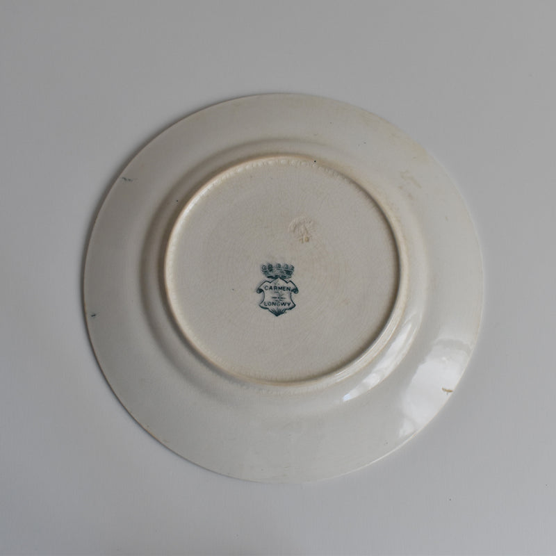 Antique Plate Longwy Carmen G