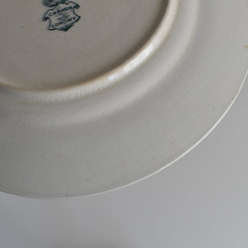 Antique Plate Longwy Carmen G