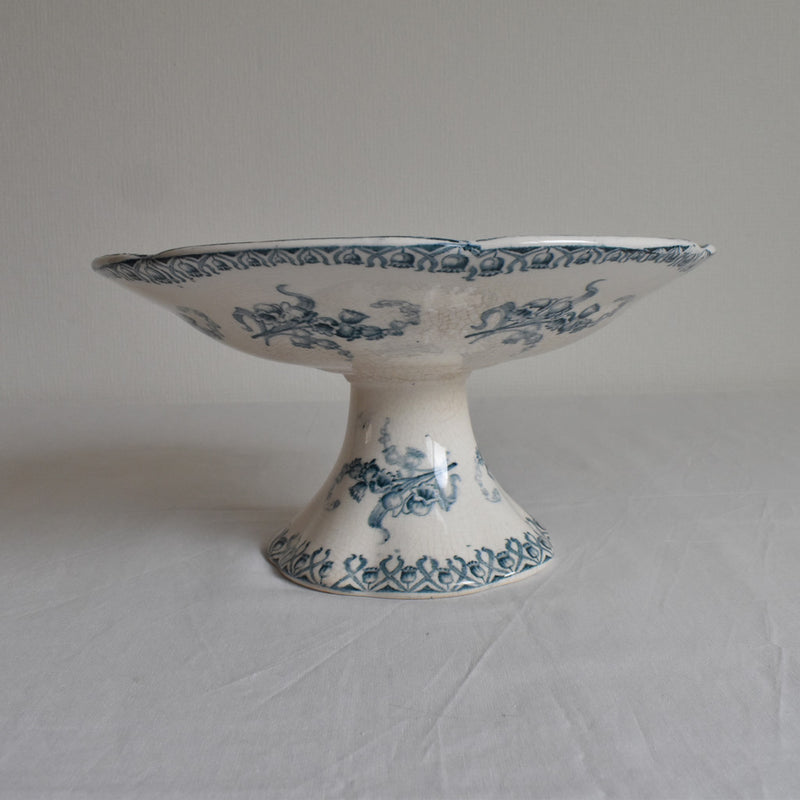 Antique Compotier Longwy Muguet (Lily of the Valley) A
