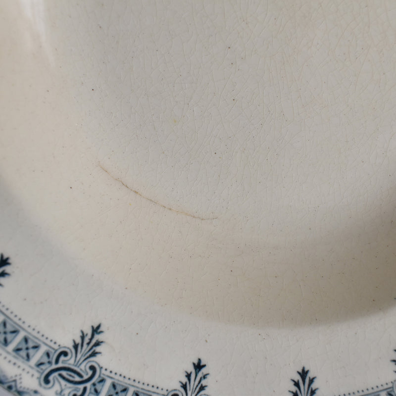 Antique deep plate TERRE DE FER Boëtie D