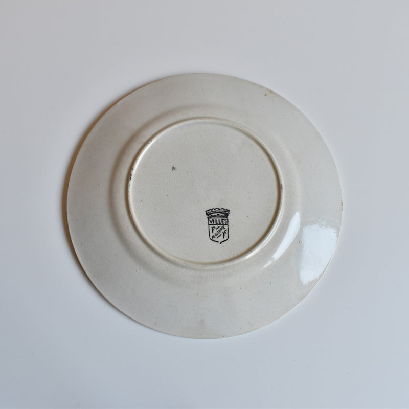 Antique Decorative Plate, F.F. Pecsonne, Lyon B