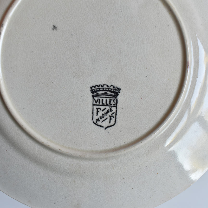 Antique Decorative Plate, F.F. Pecsonne, Lyon B