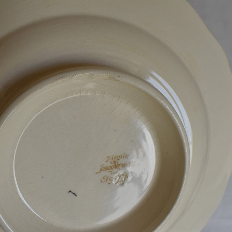 Vintage Digoin & Sarreguemines Footed Plate A