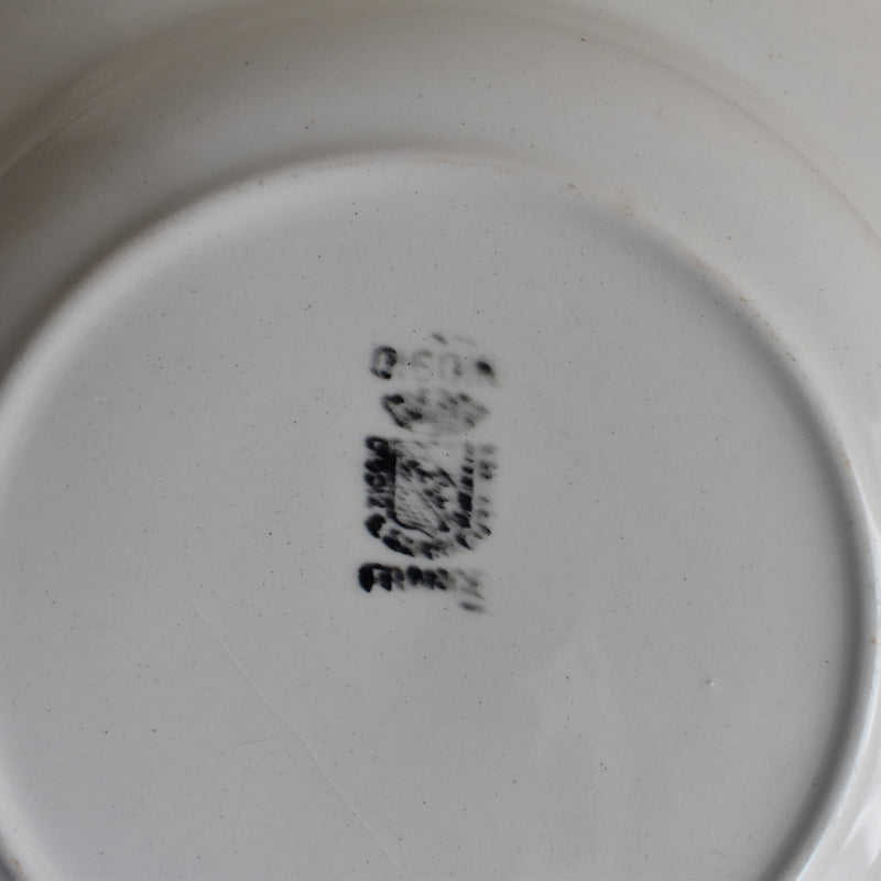 Vintage Deep Plate, Digoin & Sarreguemines, White A