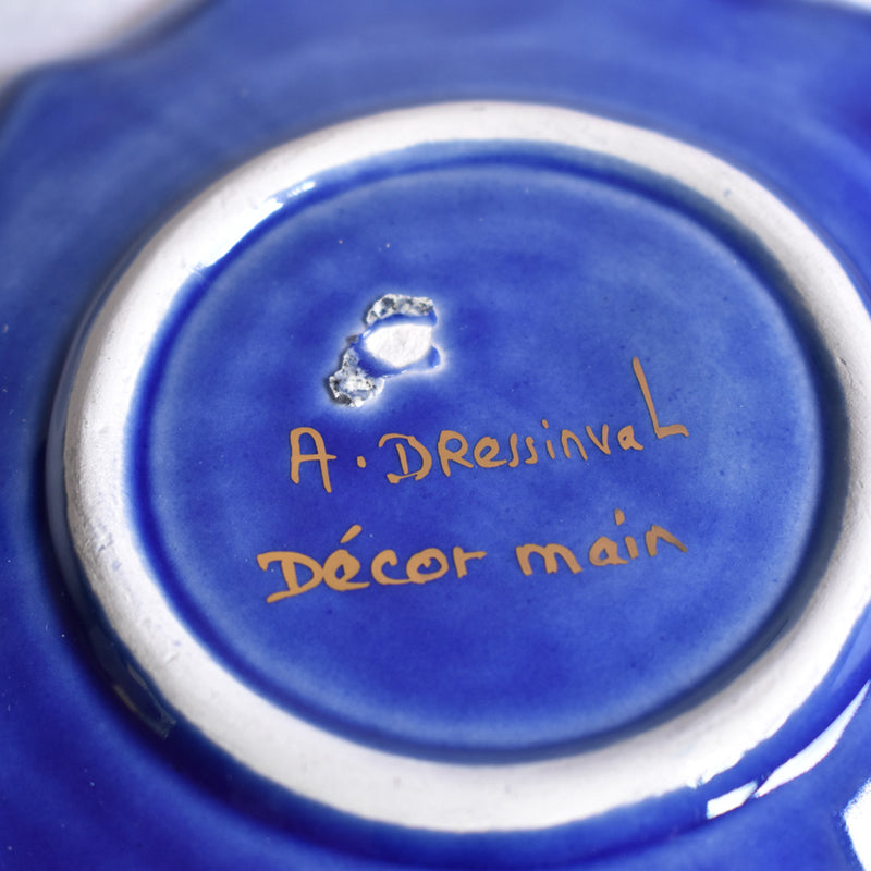 ア.ドラサンヴァル A.Dressinval コヒーカップソーサー ブルーA