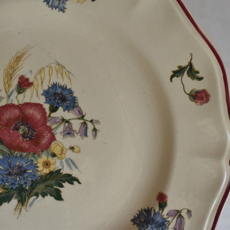 Vintage Digoin & Sarreguemines Footed Plate A