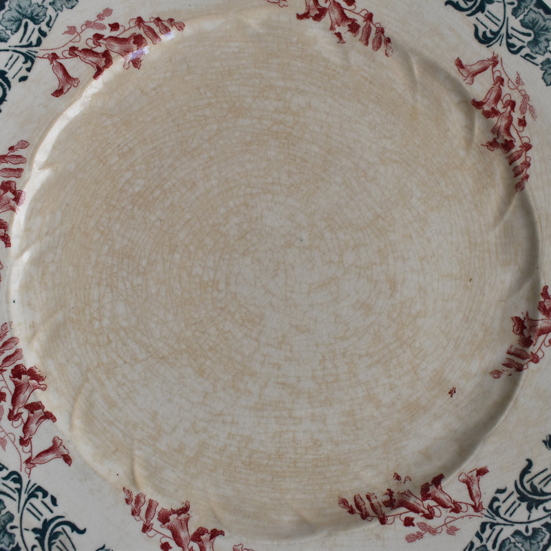 Antique Plate Longwy Carmen G
