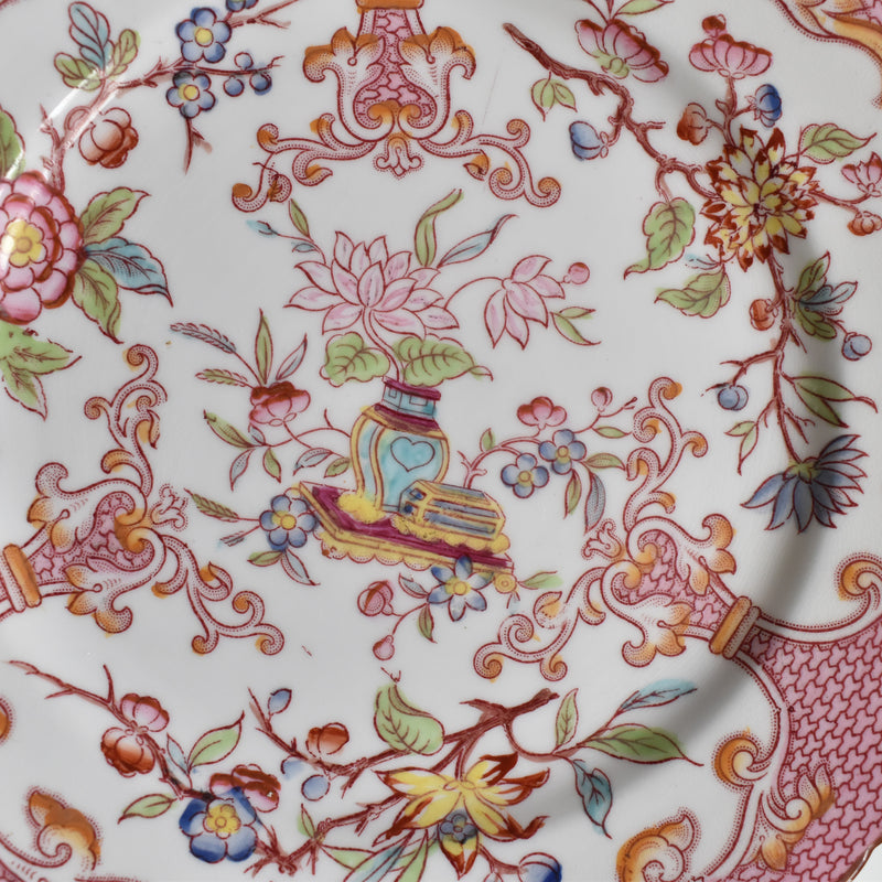 Antique Dessert Plate Sarreguemines Minton Pink 235 A