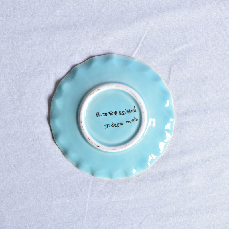 ア.ドラサンヴァル A.Dressinval コヒーカップソーサー ライトブルー