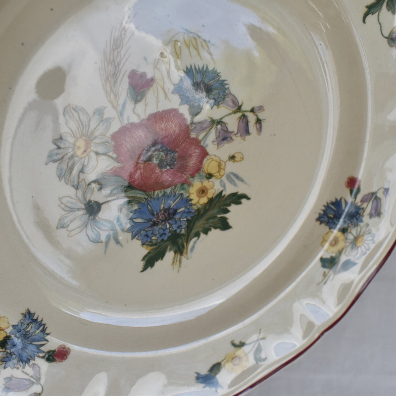 Vintage Digoin & Sarreguemines Footed Plate A