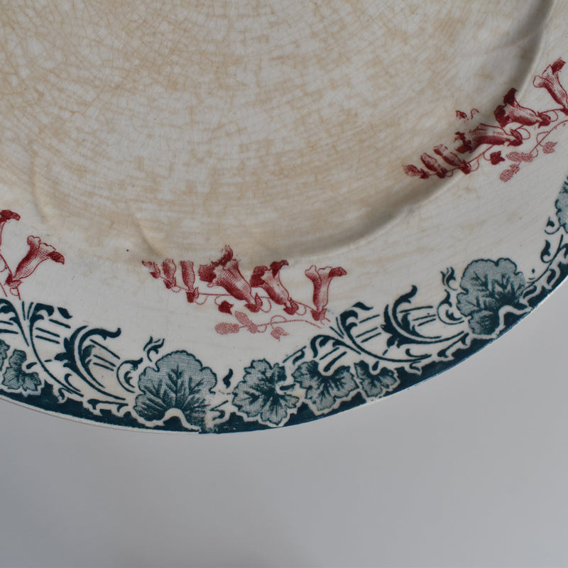 Antique Plate Longwy Carmen G