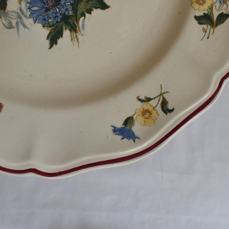 Vintage Digoin & Sarreguemines Footed Plate A