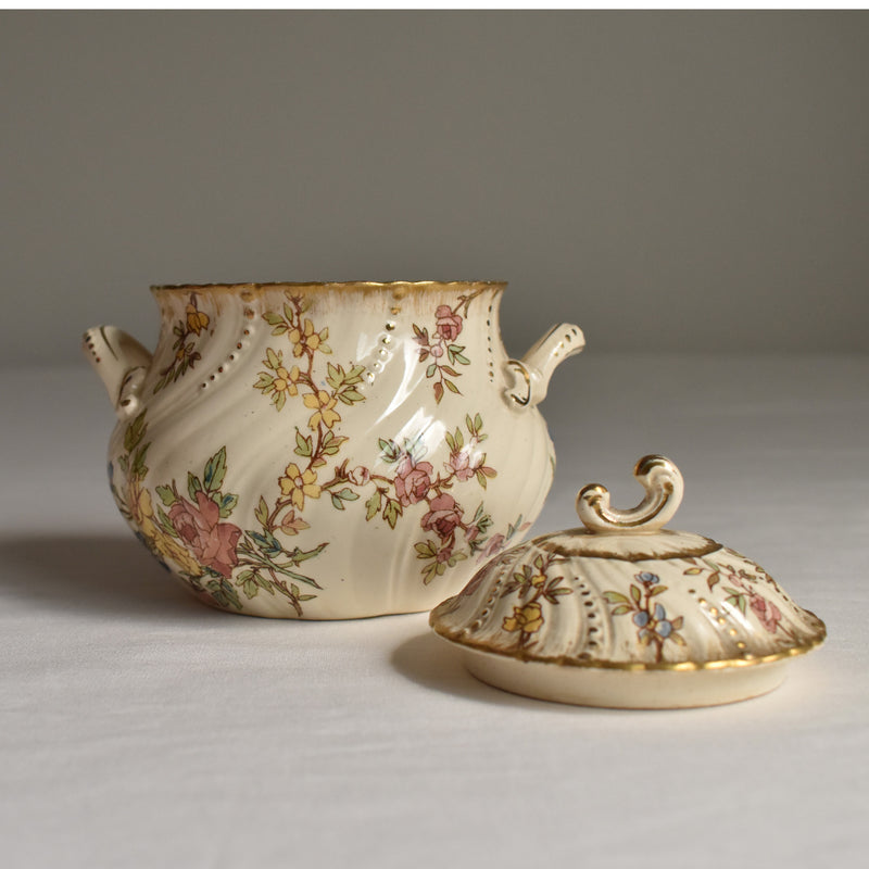 Antique Sugar Pot U&C Sarreguemines Louis XV