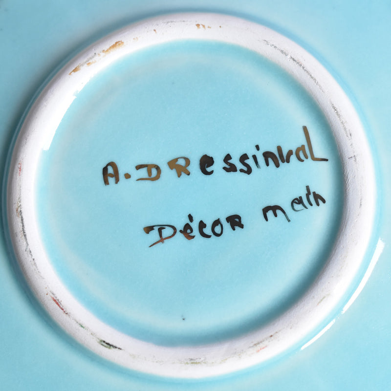 ア.ドラサンヴァル A.Dressinval コヒーカップソーサー ライトブルー