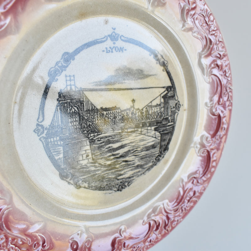 Antique Decorative Plate, F.F. Pecsonne, Lyon B