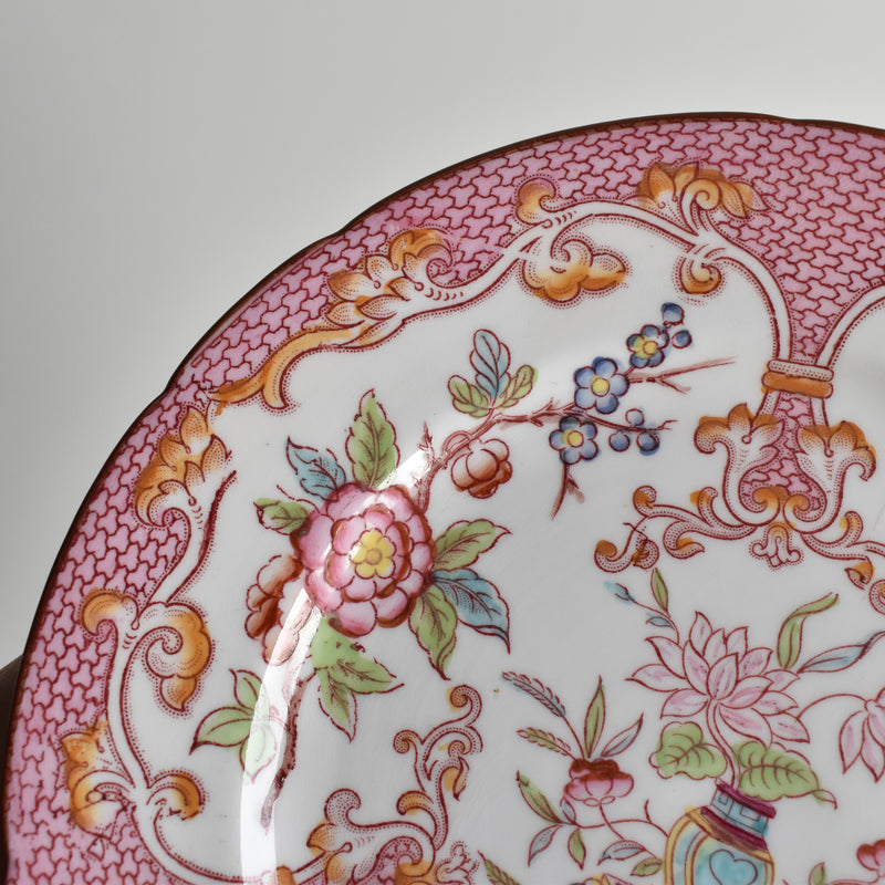 Antique Dessert Plate Sarreguemines Minton Pink 235 A