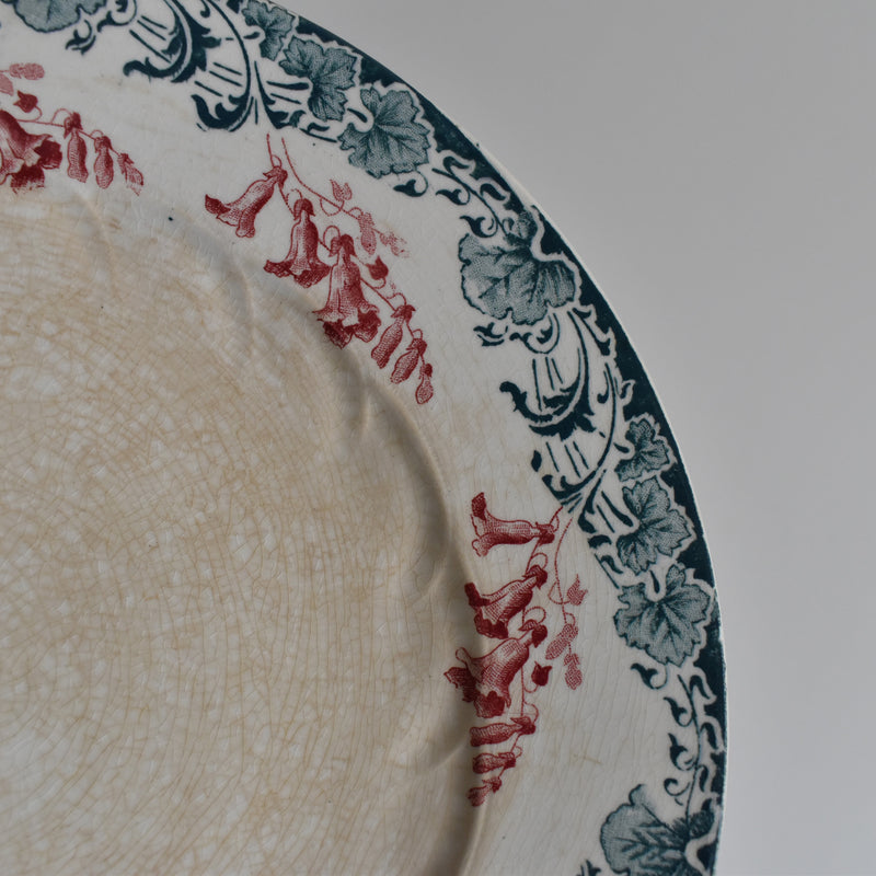 Antique Plate Longwy Carmen G