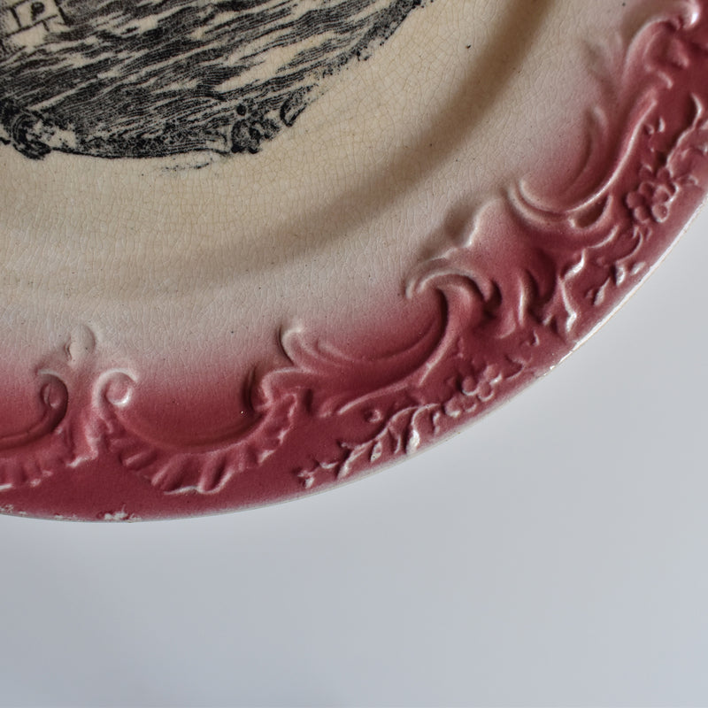 Antique Decorative Plate, F.F. Pecsonne, Lyon B