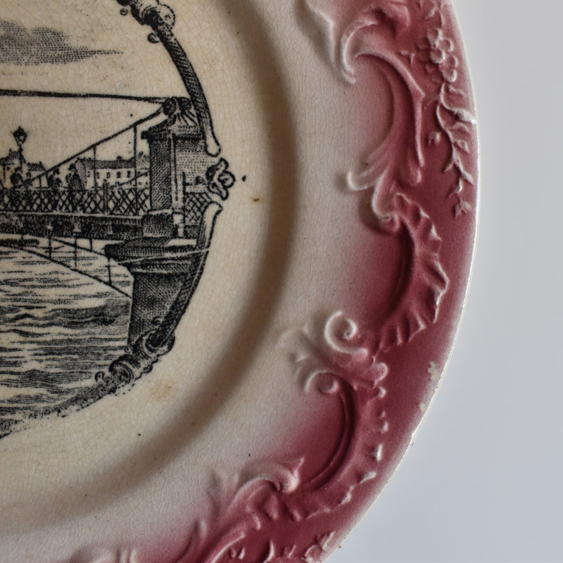 Antique Decorative Plate, F.F. Pecsonne, Lyon B
