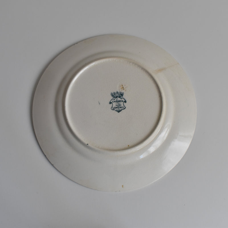 Antique Plate Longwy Carmen H