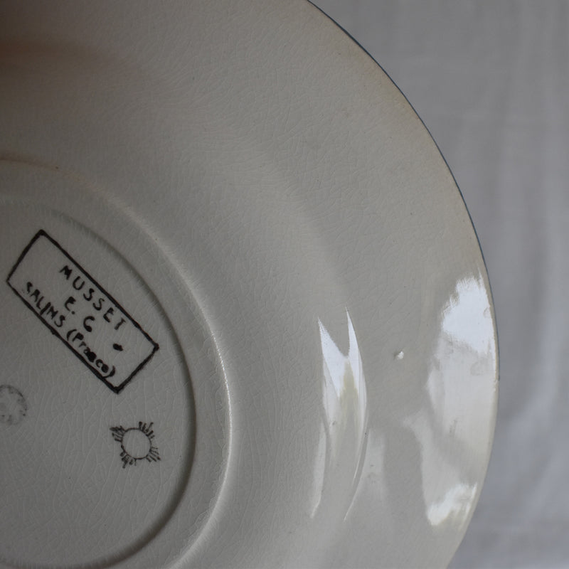 Antique dessert plate Sarreguemines Musset B