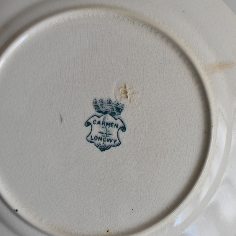 Antique Plate Longwy Carmen H