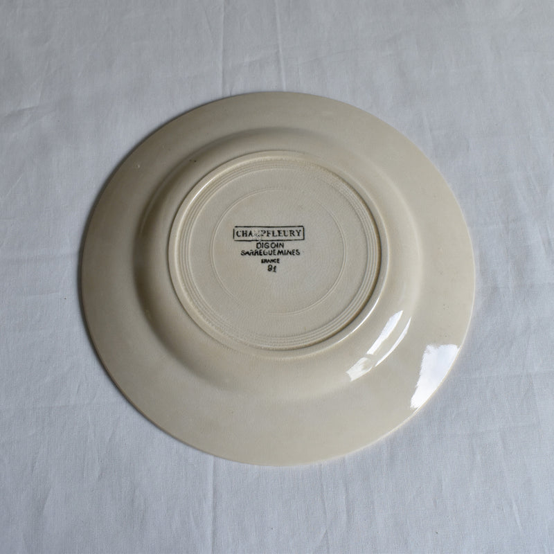 Vintage Plate Digoin & Sarreguemines Champfleury