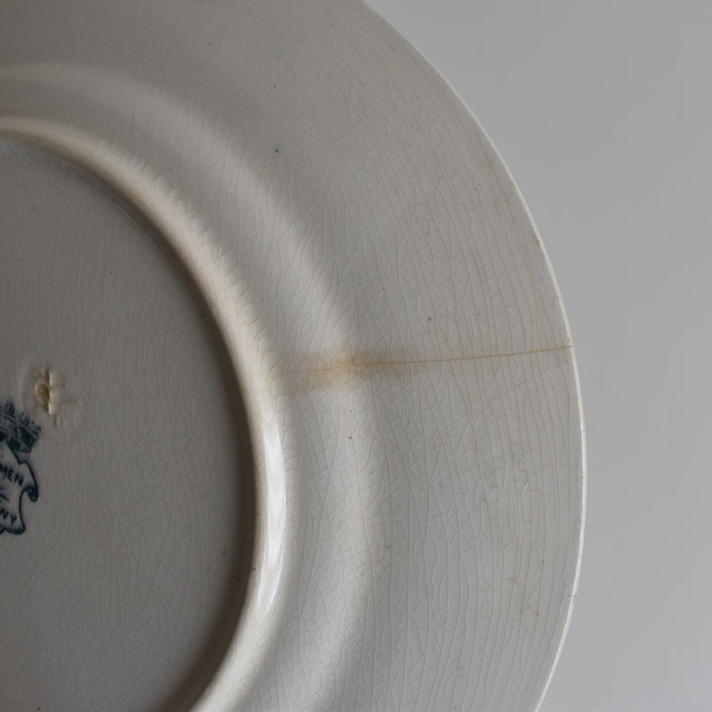 Antique Plate Longwy Carmen H
