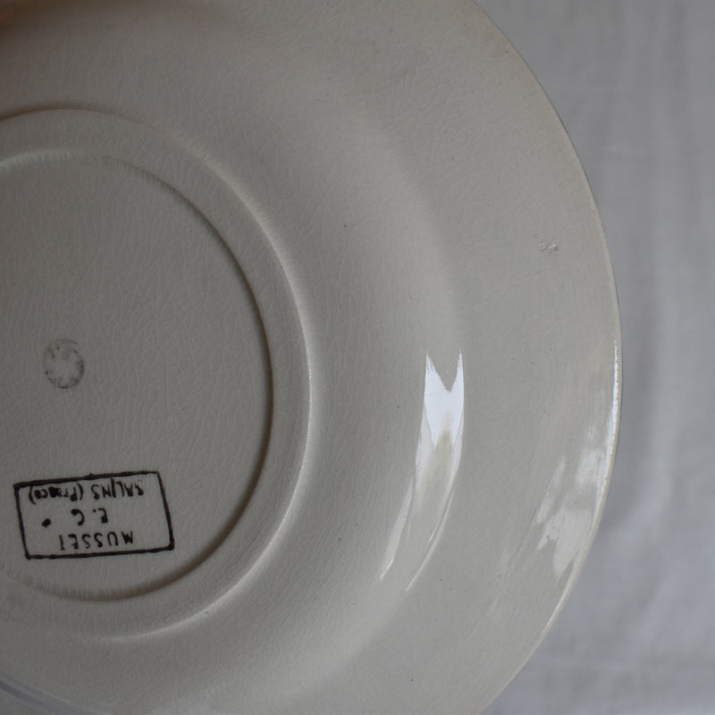 Antique dessert plate Sarreguemines Musset B