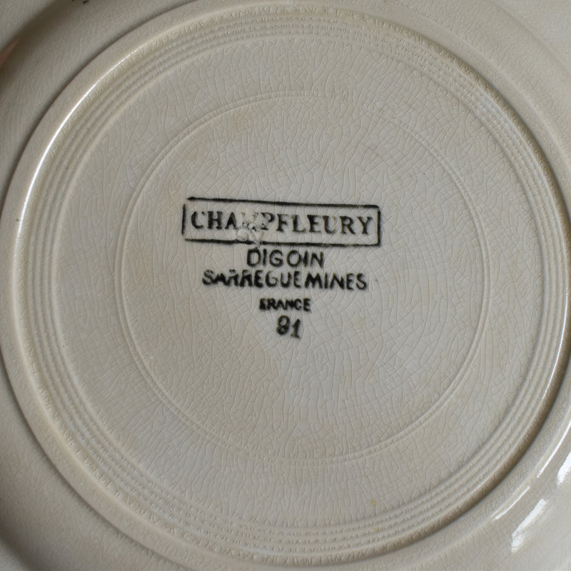 Vintage Plate Digoin & Sarreguemines Champfleury