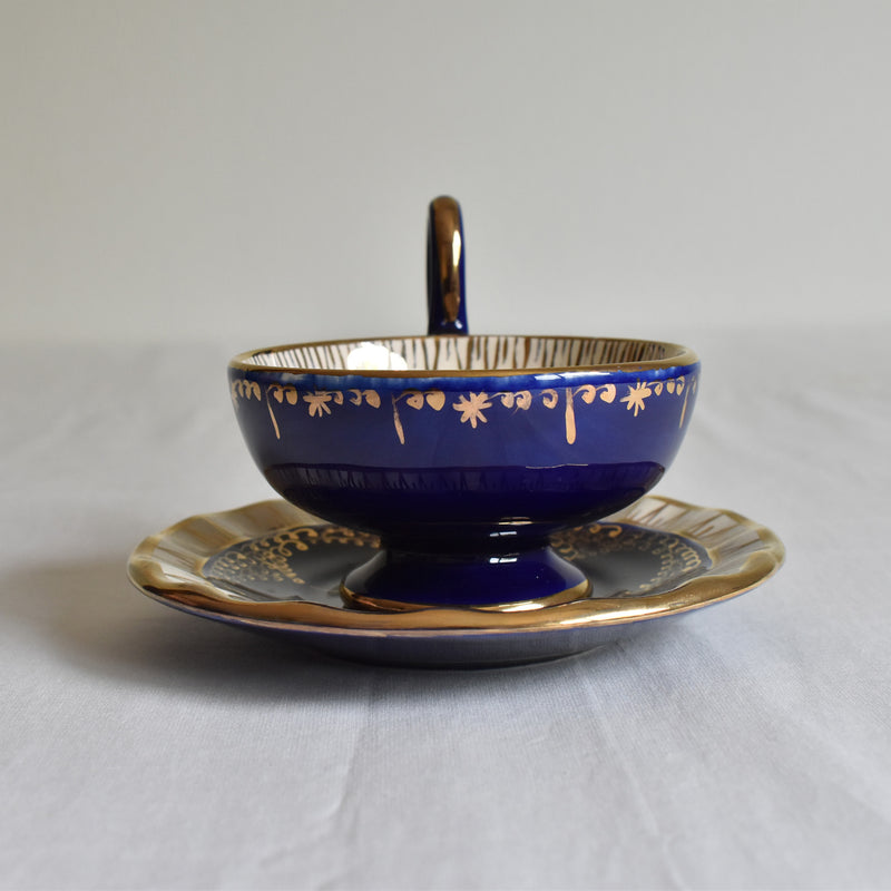 Zika コーヒーカップ＆ソーサー ダークブルー C