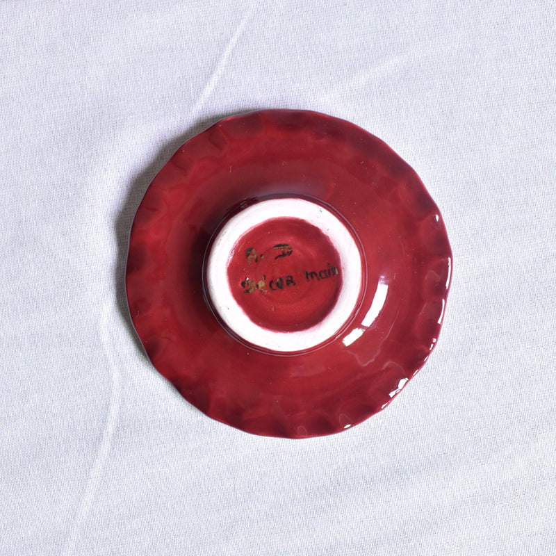 ア.ドラサンヴァル A.Dressinval ミニカップ＆ソーサー  レッド