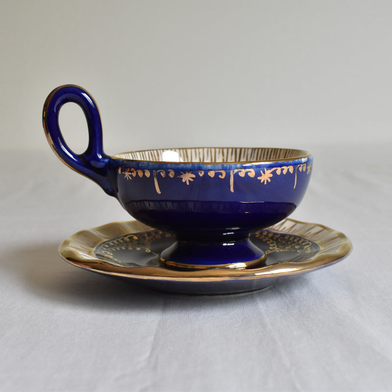 Zika コーヒーカップ＆ソーサー ダークブルー C