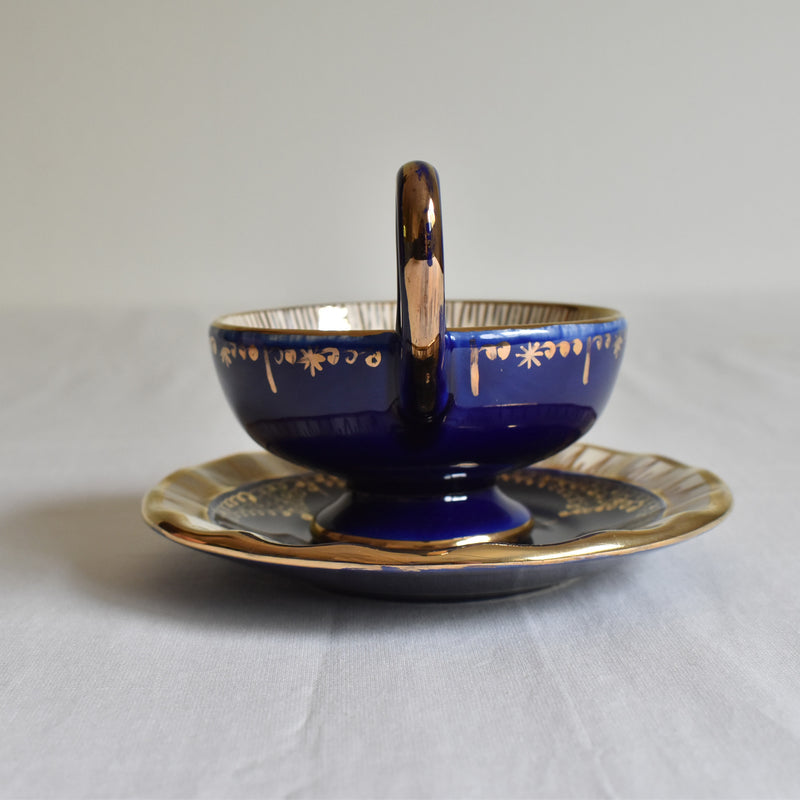 Zika コーヒーカップ＆ソーサー ダークブルー C