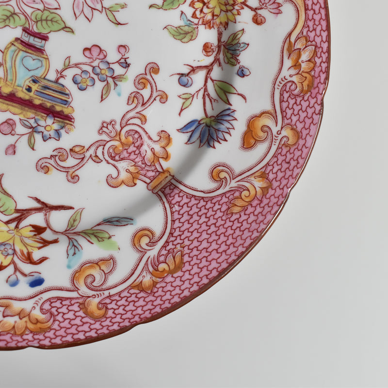 Antique Dessert Plate Sarreguemines Minton Pink 235 B